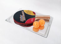 Singolo ping-pong della racchetta messo con 2 la gomma arancio del brufolo della spugna del compensato delle palle 6mm