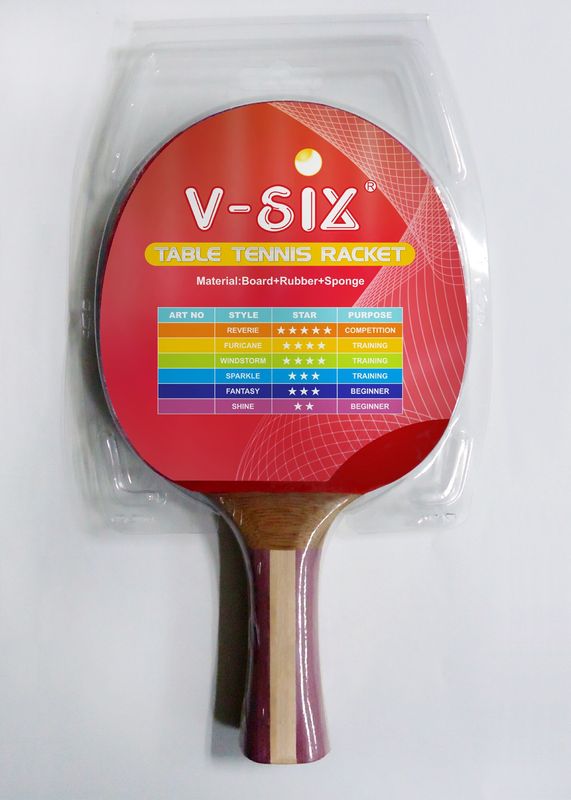 maniglia di contorno delle racchette di ping-pong del compensato di 7mm con la multi presa laminata