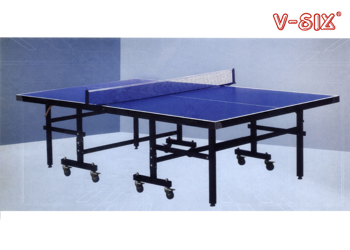 Singola gamba mobile piegante della forma della tavola da ping-pong T con gli angoli d'acciaio protettivi