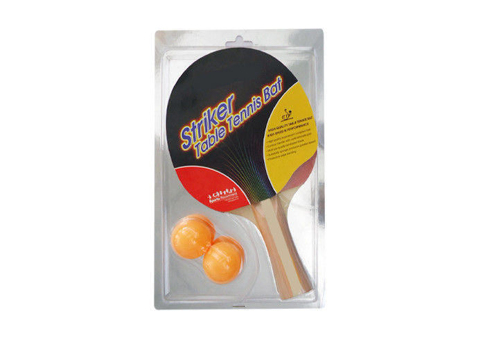 Singolo ping-pong della racchetta messo con 2 la gomma arancio del brufolo della spugna del compensato delle palle 6mm