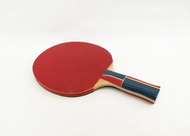 White Sponge Table Tennis Rackets Reverted Double Rubber With Coloured Handle