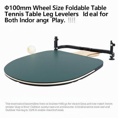 Φ100mm Wheel Size Foldable Table Tennis Table Leg Levelers Included Ideal for Both Indoor and Outdoor Play